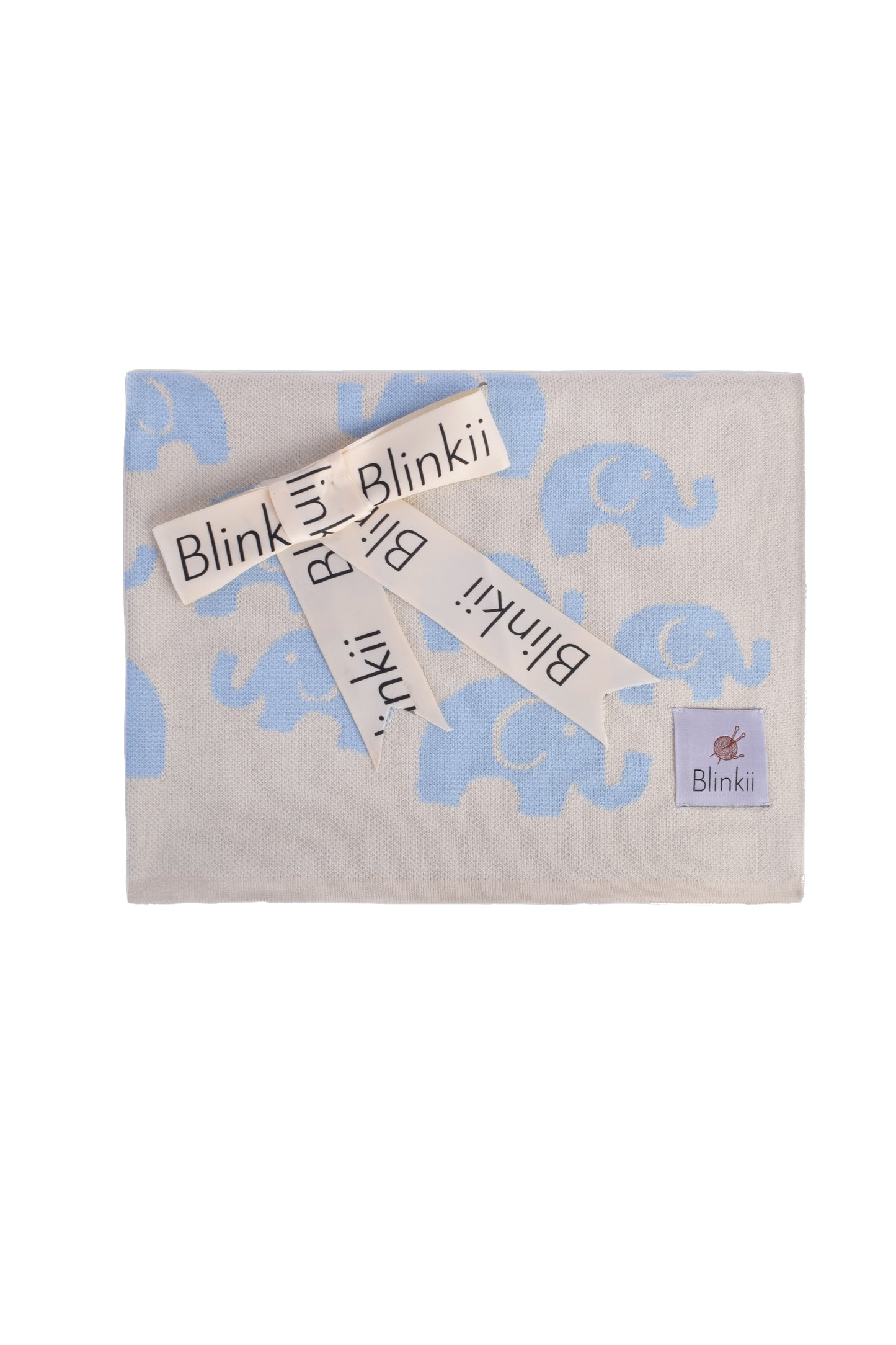 100% Cotton Knit Blanket – Elephants