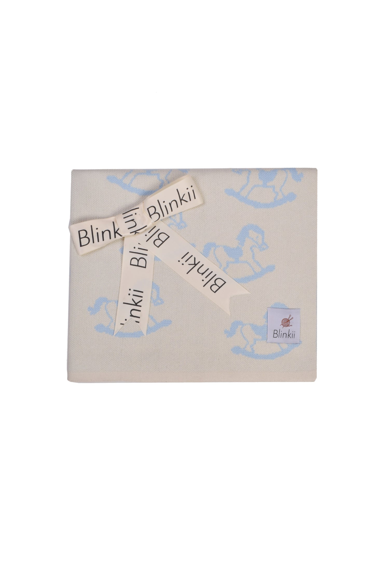 100% Cotton Knit Blanket – Rocking Horses