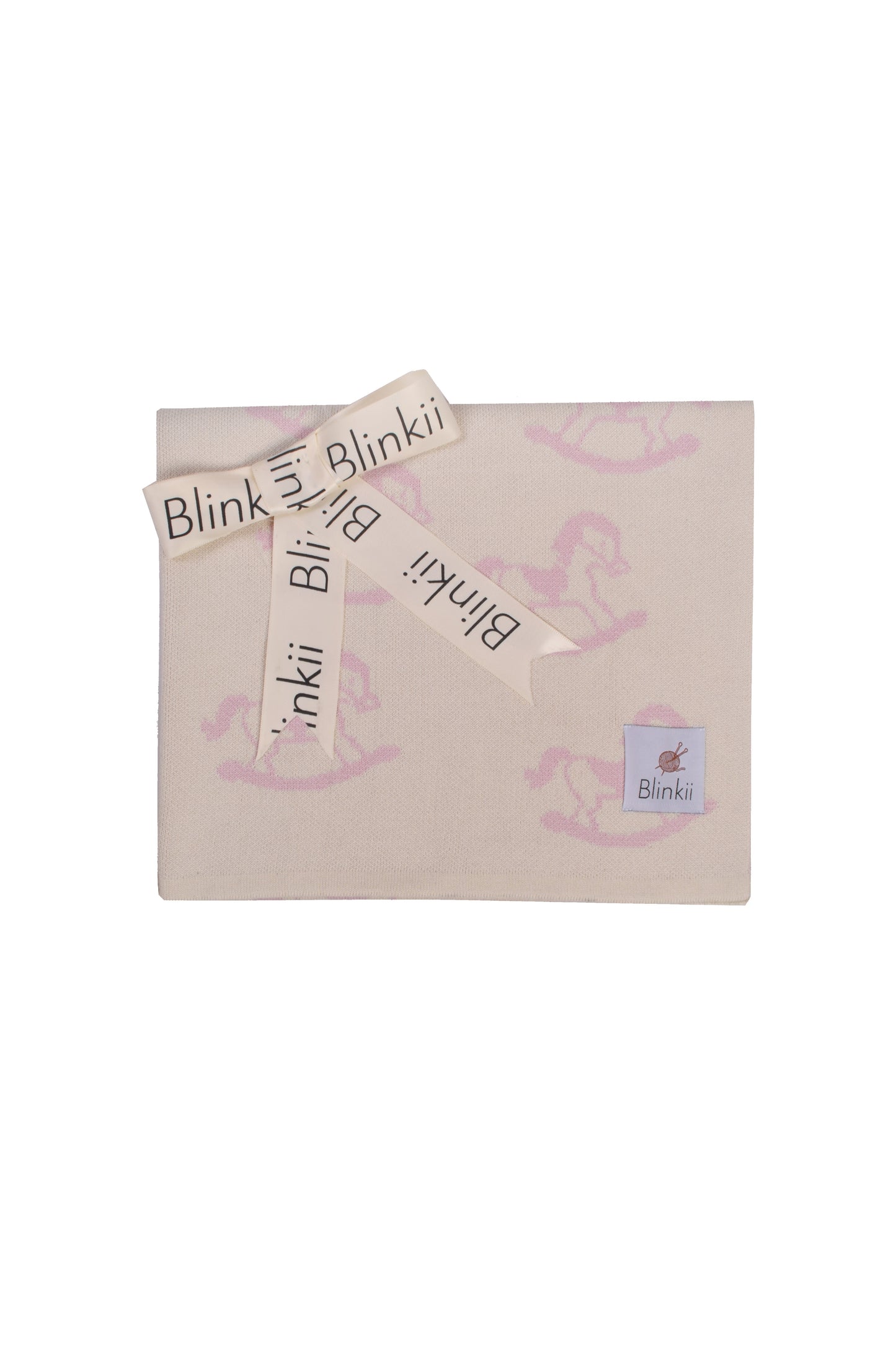 100% Cotton Knit Blanket – Rocking Horses